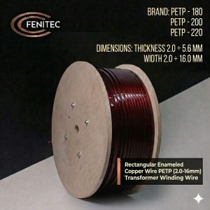 Rectangular copper enameled wire PETP (2.0–16 mm) price Uzbekistan | Transformer wire