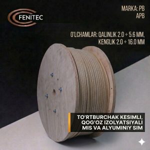 To‘rtburchak qog‘oz izolyatsiyali alyuminiy sim (APB) — moyli transformatorlar uchun ishonchli yechim